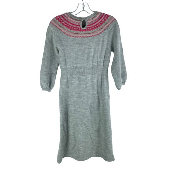 Lilly Pulitzer Wool Angora Fair Isle Sweater Dress Gray Size S - Picture 5 of 6